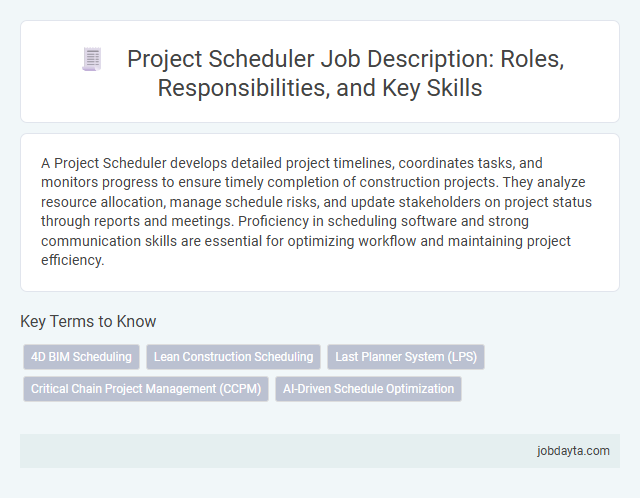 Project Scheduler Job Description: Roles, Responsibilities, and Key Skills
