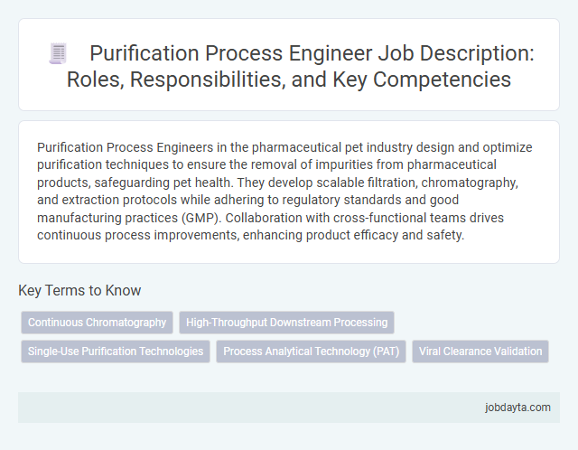 Purification Process Engineer Job Description: Roles, Responsibilities, and Key Competencies
