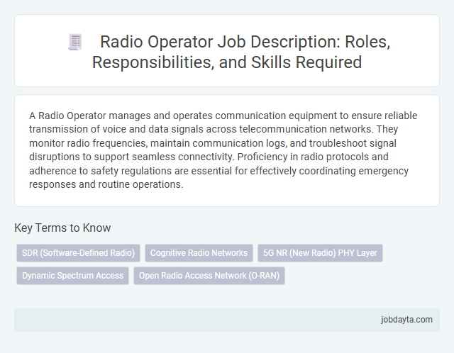 Radio Operator Job Description: Roles, Responsibilities, and Skills Required