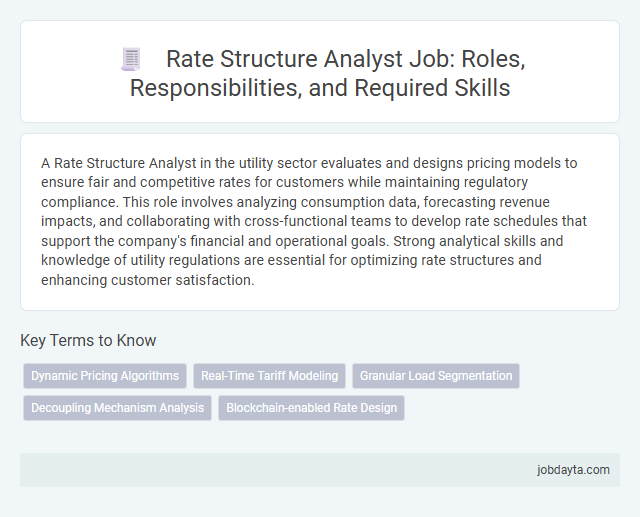 Rate Structure Analyst Job: Roles, Responsibilities, and Required Skills