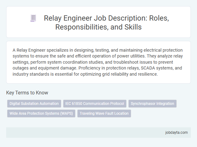 Relay Engineer Job Description: Roles, Responsibilities, and Skills