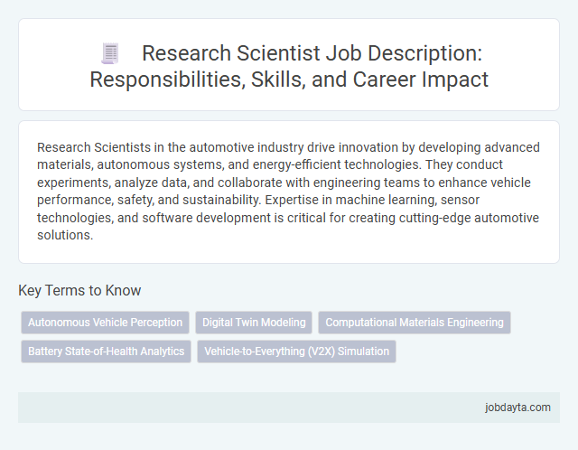 Research Scientist Job Description: Responsibilities, Skills, and Career Impact