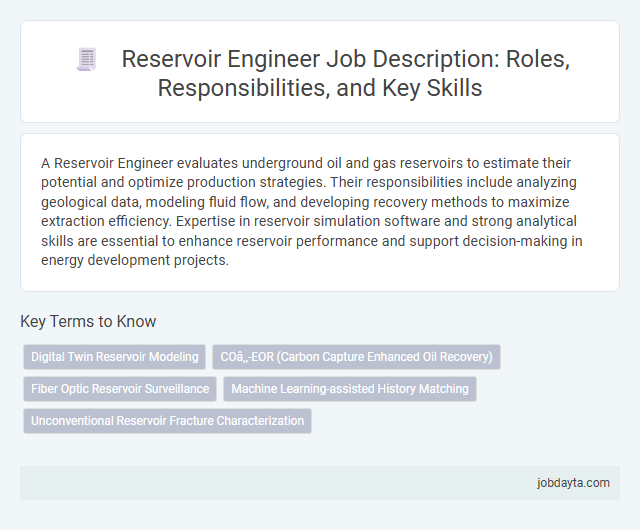 Reservoir Engineer Job Description: Roles, Responsibilities, and Key Skills