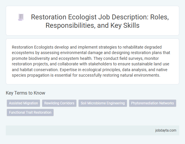 Restoration Ecologist Job Description: Roles, Responsibilities, and Key Skills