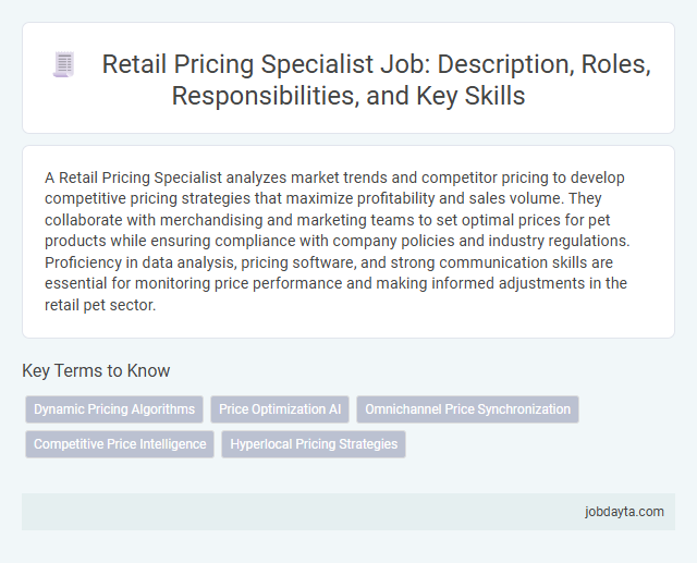 Retail Pricing Specialist Job: Description, Roles, Responsibilities, and Key Skills