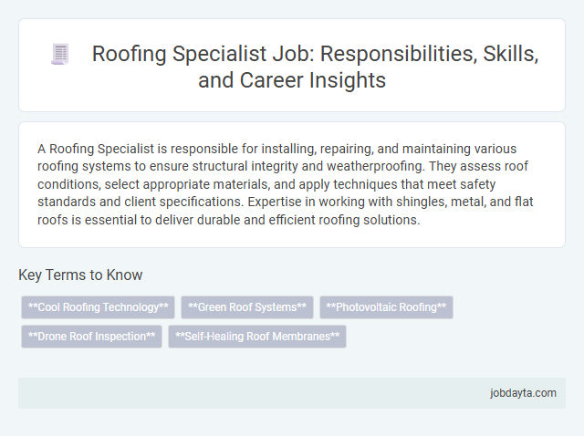 Roofing Specialist Job: Responsibilities, Skills, and Career Insights
