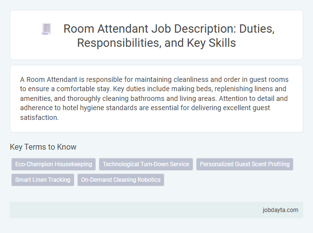 Room Attendant Job Description: Duties, Responsibilities, and Key Skills