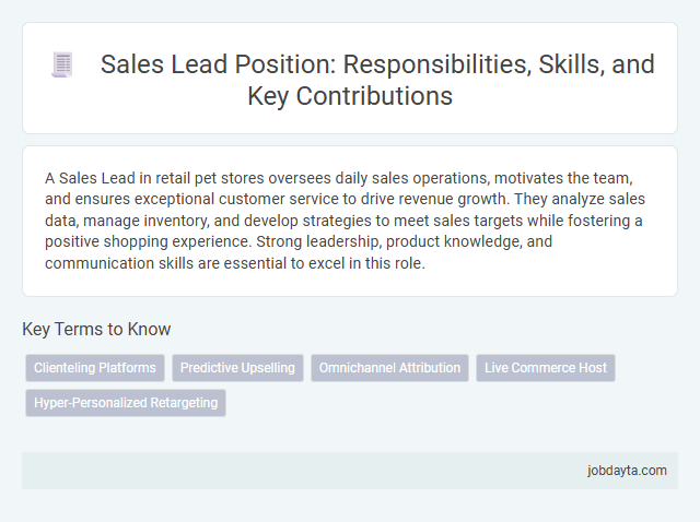Sales Lead Position: Responsibilities, Skills, and Key Contributions