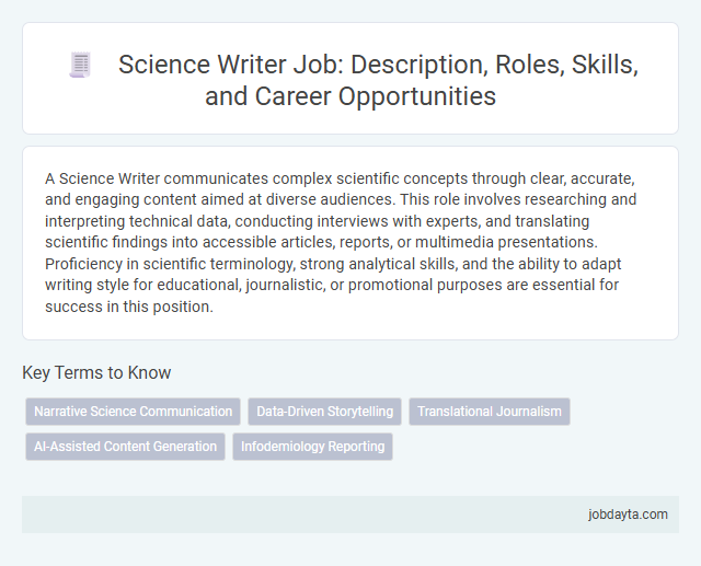 Science Writer Job: Description, Roles, Skills, and Career Opportunities