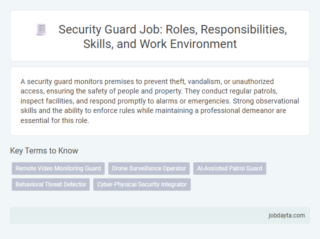 Security Guard Job: Roles, Responsibilities, Skills, and Work Environment