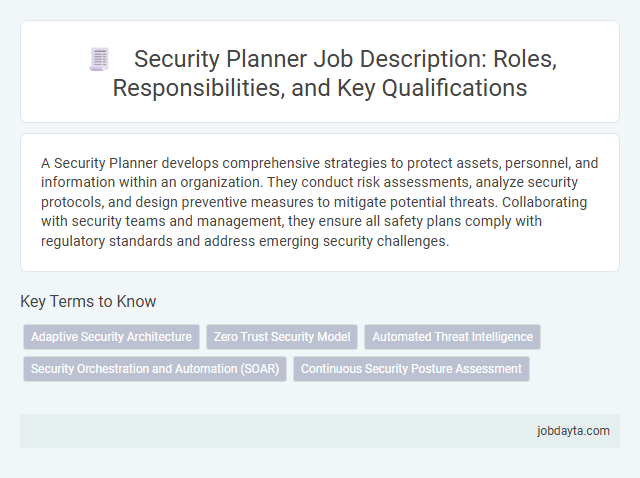 Security Planner Job Description: Roles, Responsibilities, and Key Qualifications