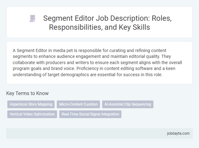 Segment Editor Job Description: Roles, Responsibilities, and Key Skills