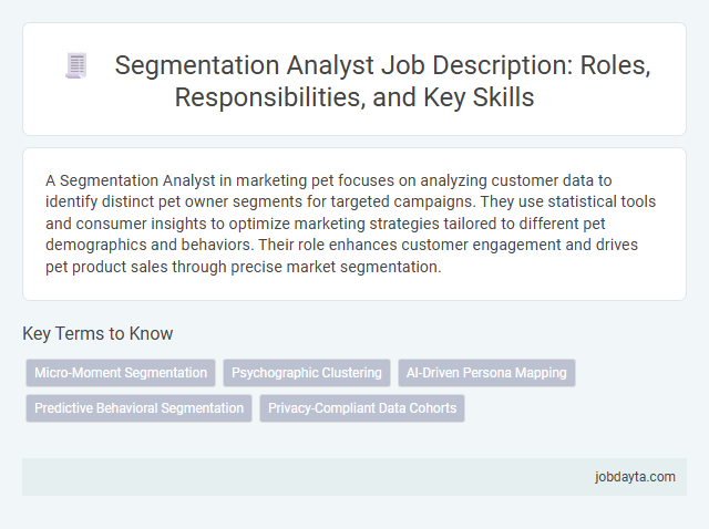 Segmentation Analyst Job Description: Roles, Responsibilities, and Key Skills