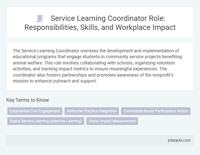 Service Learning Coordinator Role: Responsibilities, Skills, and Workplace Impact
