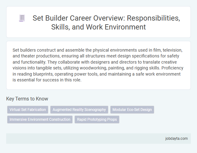 Set Builder Career Overview: Responsibilities, Skills, and Work Environment
