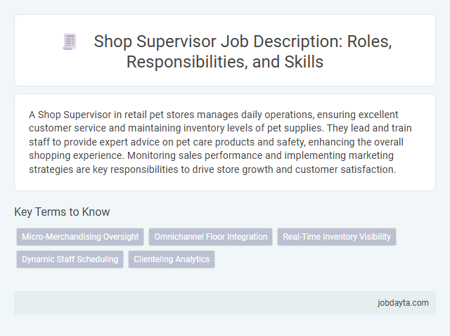 Shop Supervisor Job Description: Roles, Responsibilities, and Skills
