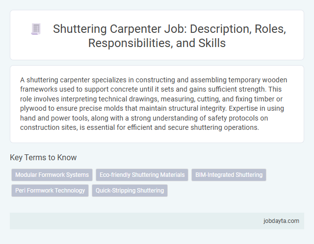 Shuttering Carpenter Job: Description, Roles, Responsibilities, and Skills