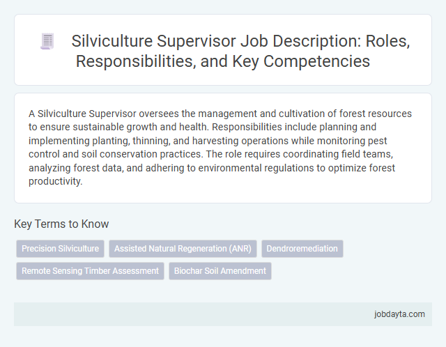 Silviculture Supervisor Job Description: Roles, Responsibilities, and Key Competencies