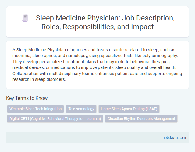 Sleep Medicine Physician: Job Description, Roles, Responsibilities, and Impact