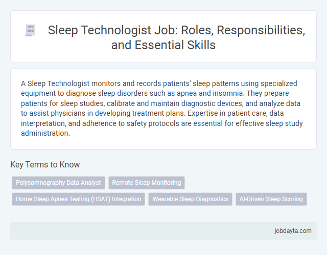 Sleep Technologist Job: Roles, Responsibilities, and Essential Skills