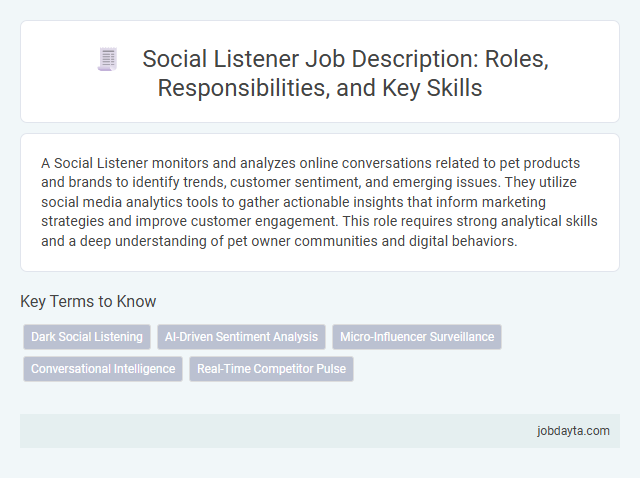 Social Listener Job Description: Roles, Responsibilities, and Key Skills
