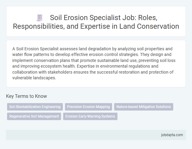 Soil Erosion Specialist Job: Roles, Responsibilities, and Expertise in Land Conservation
