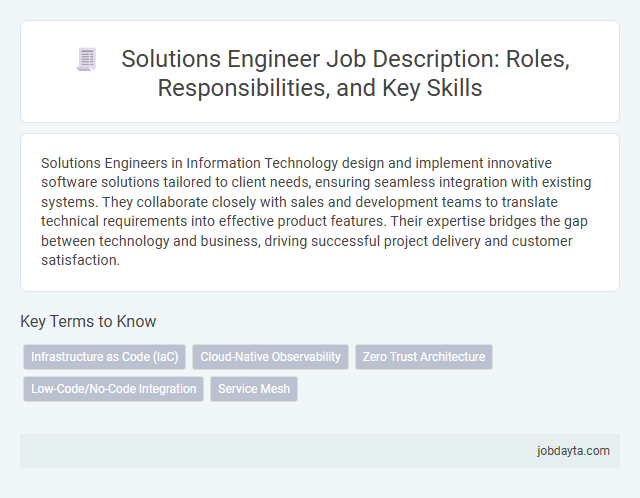 Solutions Engineer Job Description: Roles, Responsibilities, and Key Skills