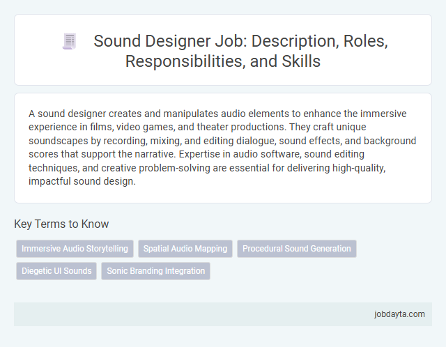 Sound Designer Job: Description, Roles, Responsibilities, and Skills