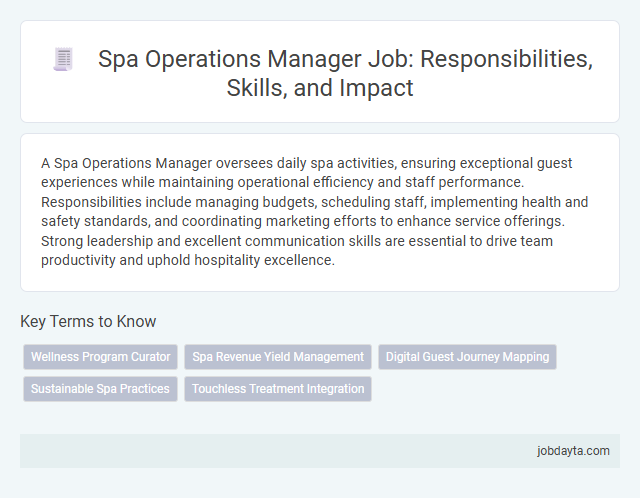 Spa Operations Manager Job: Responsibilities, Skills, and Impact