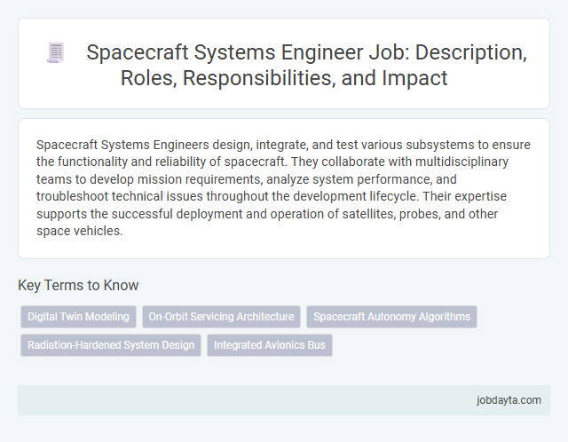 Spacecraft Systems Engineer Job: Description, Roles, Responsibilities, and Impact