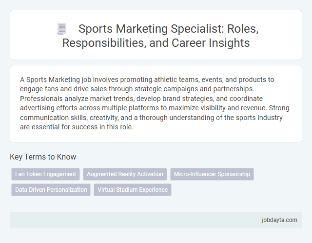 Sports Marketing Specialist: Roles, Responsibilities, and Career Insights
