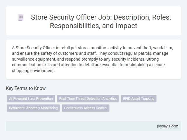 Store Security Officer Job: Description, Roles, Responsibilities, and Impact