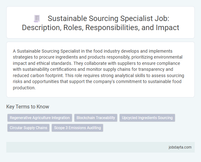 Sustainable Sourcing Specialist Job: Description, Roles, Responsibilities, and Impact