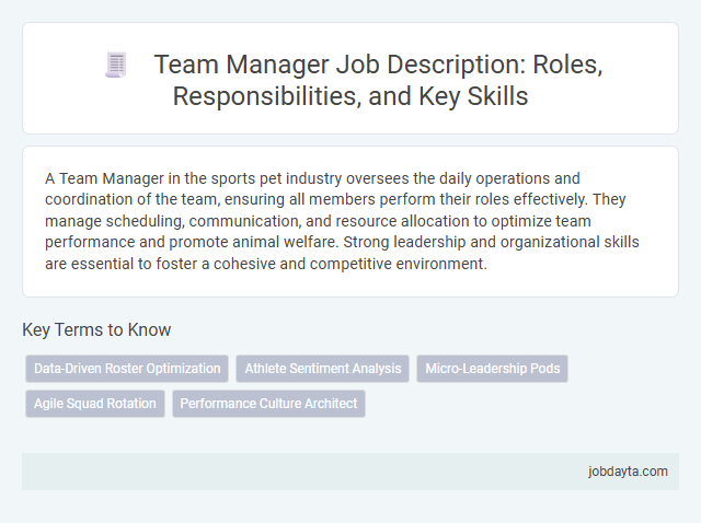 Team Manager Job Description: Roles, Responsibilities, and Key Skills