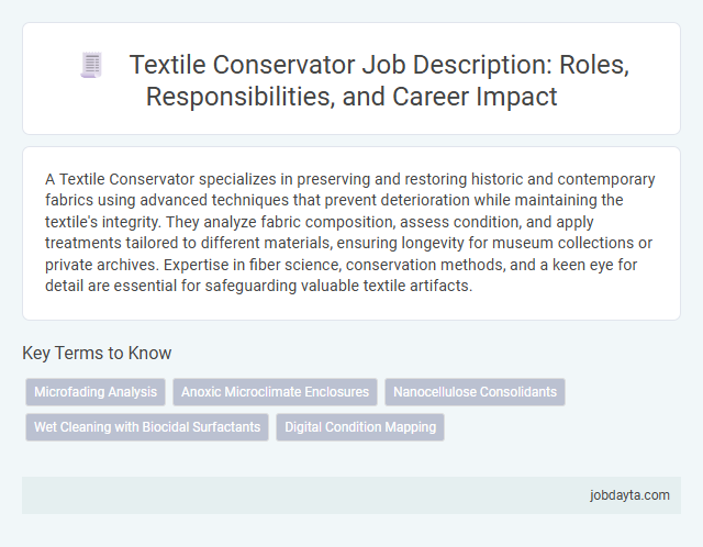Textile Conservator Job Description: Roles, Responsibilities, and Career Impact