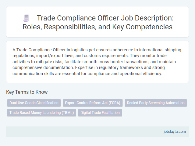 Trade Compliance Officer Job Description: Roles, Responsibilities, and Key Competencies