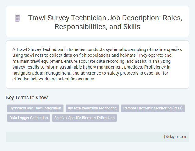 Trawl Survey Technician Job Description: Roles, Responsibilities, and Skills