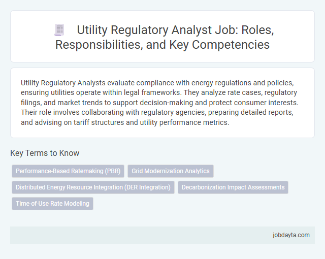 Utility Regulatory Analyst Job: Roles, Responsibilities, and Key Competencies