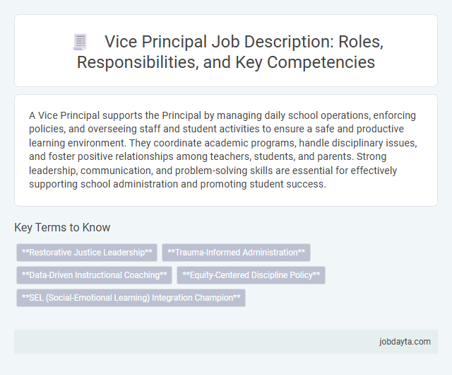 Vice Principal Job Description: Roles, Responsibilities, and Key Competencies