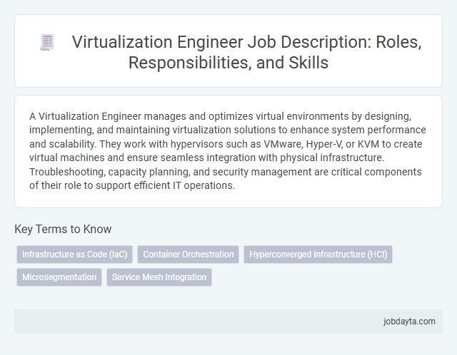 Virtualization Engineer Job Description: Roles, Responsibilities, and Skills