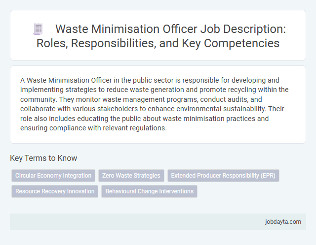 Waste Minimisation Officer Job Description: Roles, Responsibilities, and Key Competencies