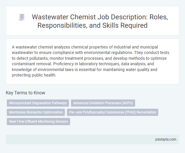 Wastewater Chemist Job Description: Roles, Responsibilities, and Skills Required