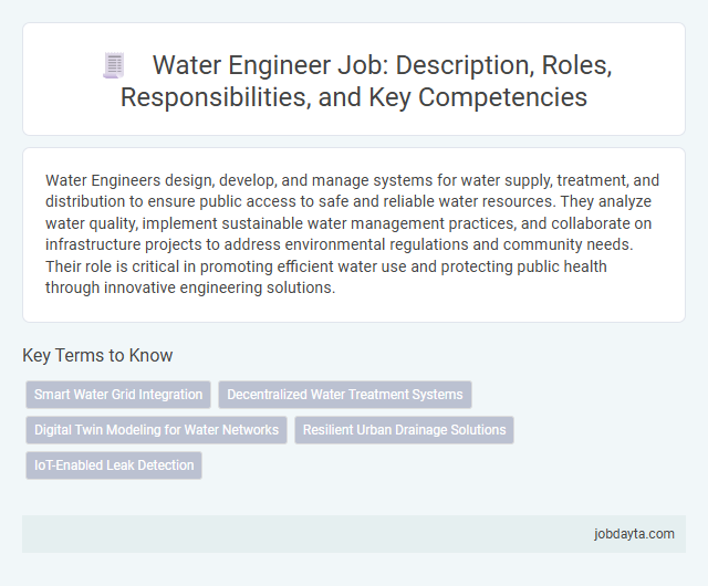 Water Engineer Job: Description, Roles, Responsibilities, and Key Competencies