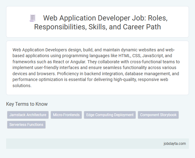 Web Application Developer Job: Roles, Responsibilities, Skills, and Career Path