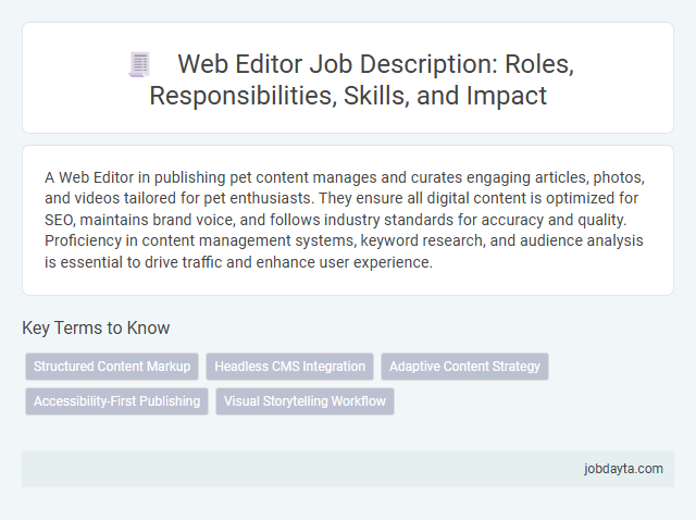 Web Editor Job Description: Roles, Responsibilities, Skills, and Impact