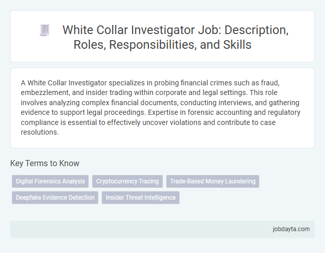 White Collar Investigator Job: Description, Roles, Responsibilities, and Skills