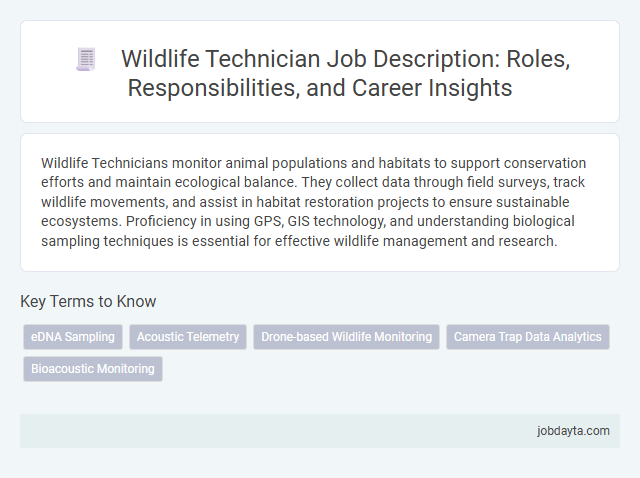 Wildlife Technician Job Description: Roles, Responsibilities, and Career Insights