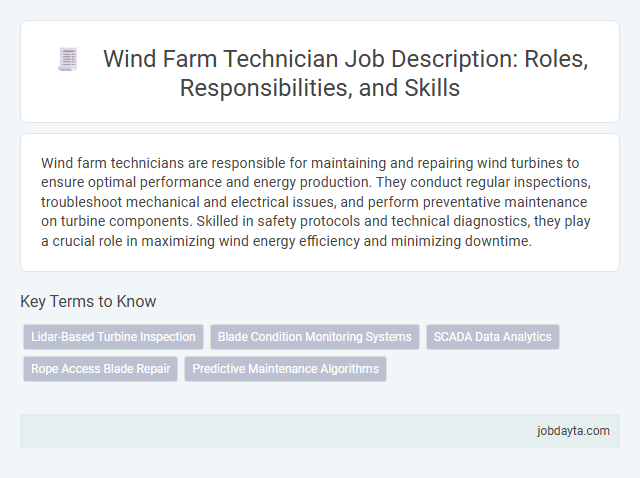 Wind Farm Technician Job Description: Roles, Responsibilities, and Skills