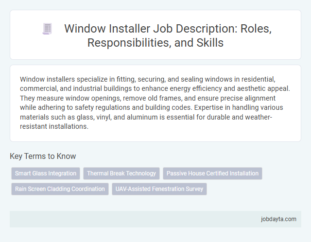 Window Installer Job Description: Roles, Responsibilities, and Skills
