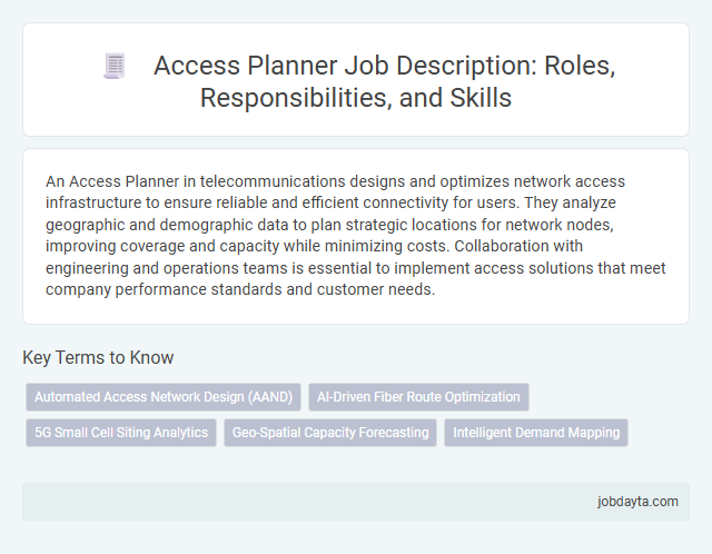 Access Planner Job Description: Roles, Responsibilities, and Skills
